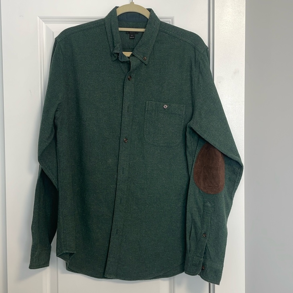 Jcrew button down shirt. Suede elbow patches